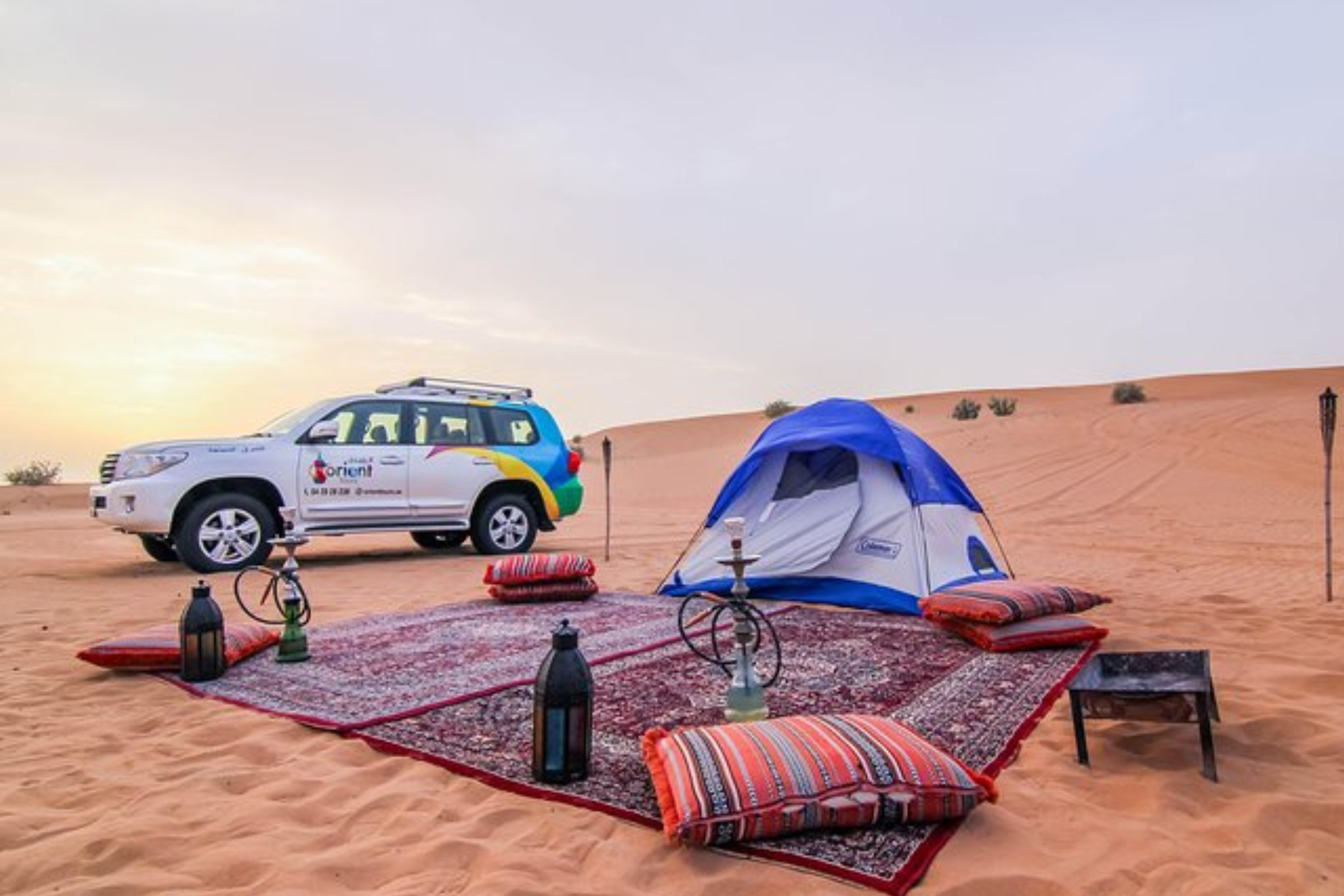 Camping dans le désert au koweït